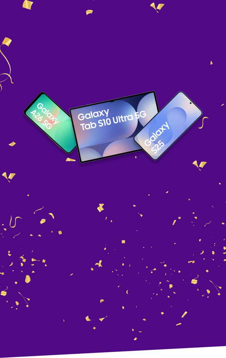 Samsung Geräte mit Konfetti