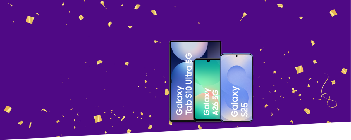 Samsung Geräte mit Konfetti